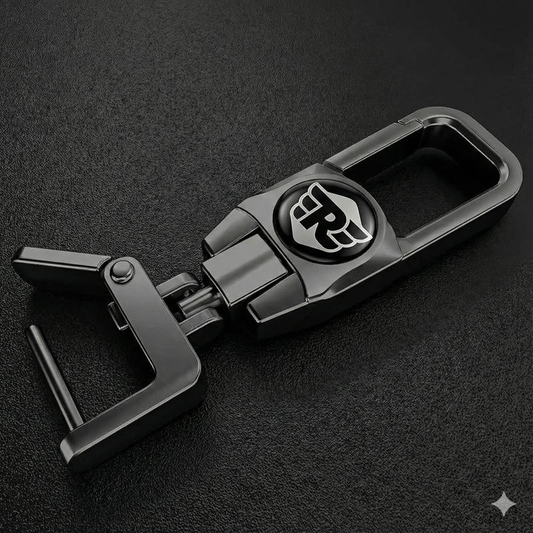 Premium Metal Bike Key Chain - Royal Enfield Edition 4 (Black and White)