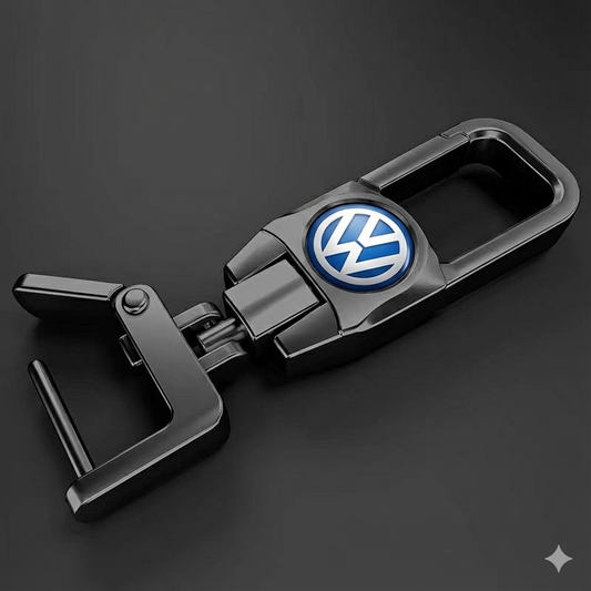 Premium Metal Car Key Chain - Volkswagen Edition 1 (Blue and White)
