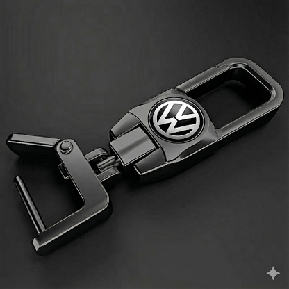 Premium Metal Car Key Chain - Volkswagen Edition 2 (Black and White)