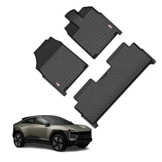 GFX Life Long Car Mats for Mahindra BE 6 - Three Piece Set with Car Mockup
