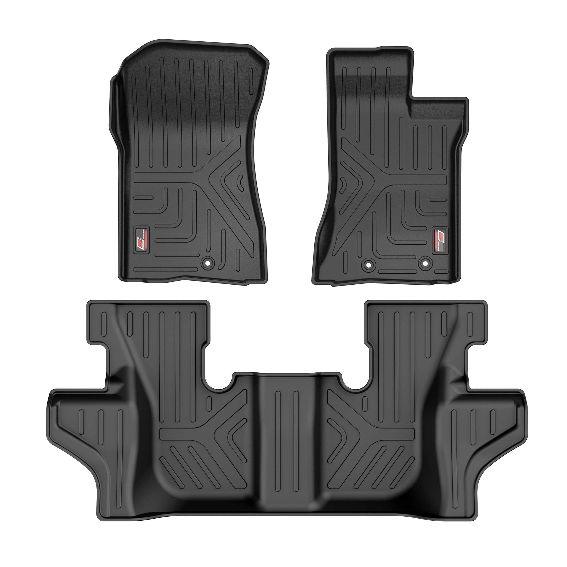 GFX Car Floor Mats for Mahindra Thar - Black Rubber Set