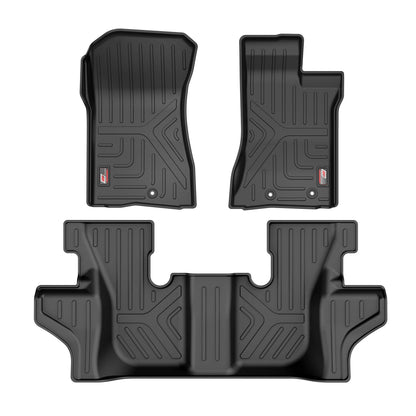 GFX Car Floor Mats for Mahindra Thar - Black Rubber Set