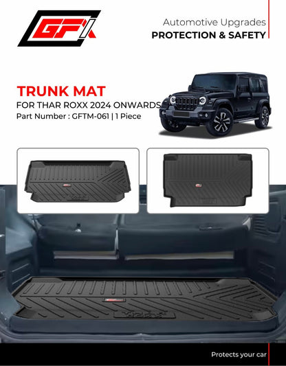 GFX Trunk Mat for Mahindra Thar Roxx - Installed in Trunk
