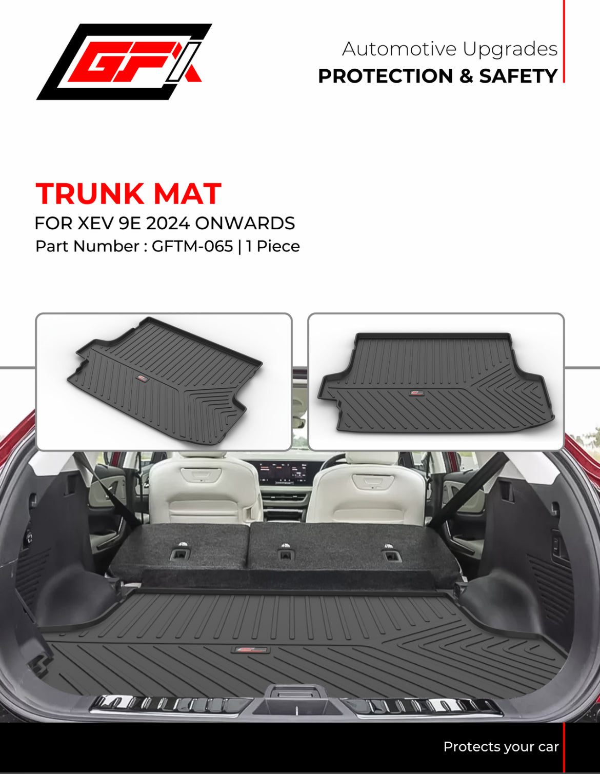 GFX Trunk Mat for Mahindra XEV 9E - Spec Sheet