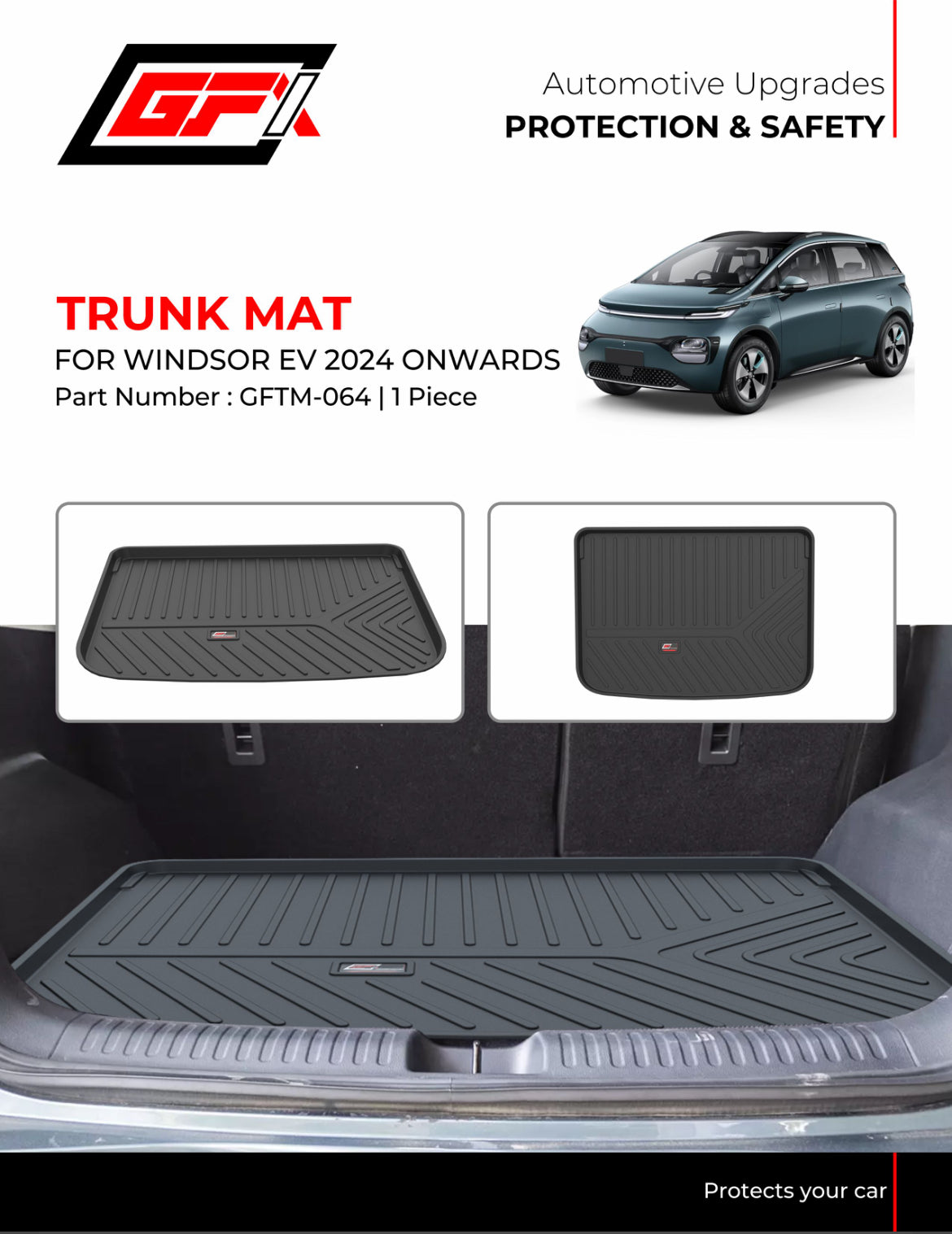 GFX Trunk Mat for MG Windsor EV - Spec Sheet