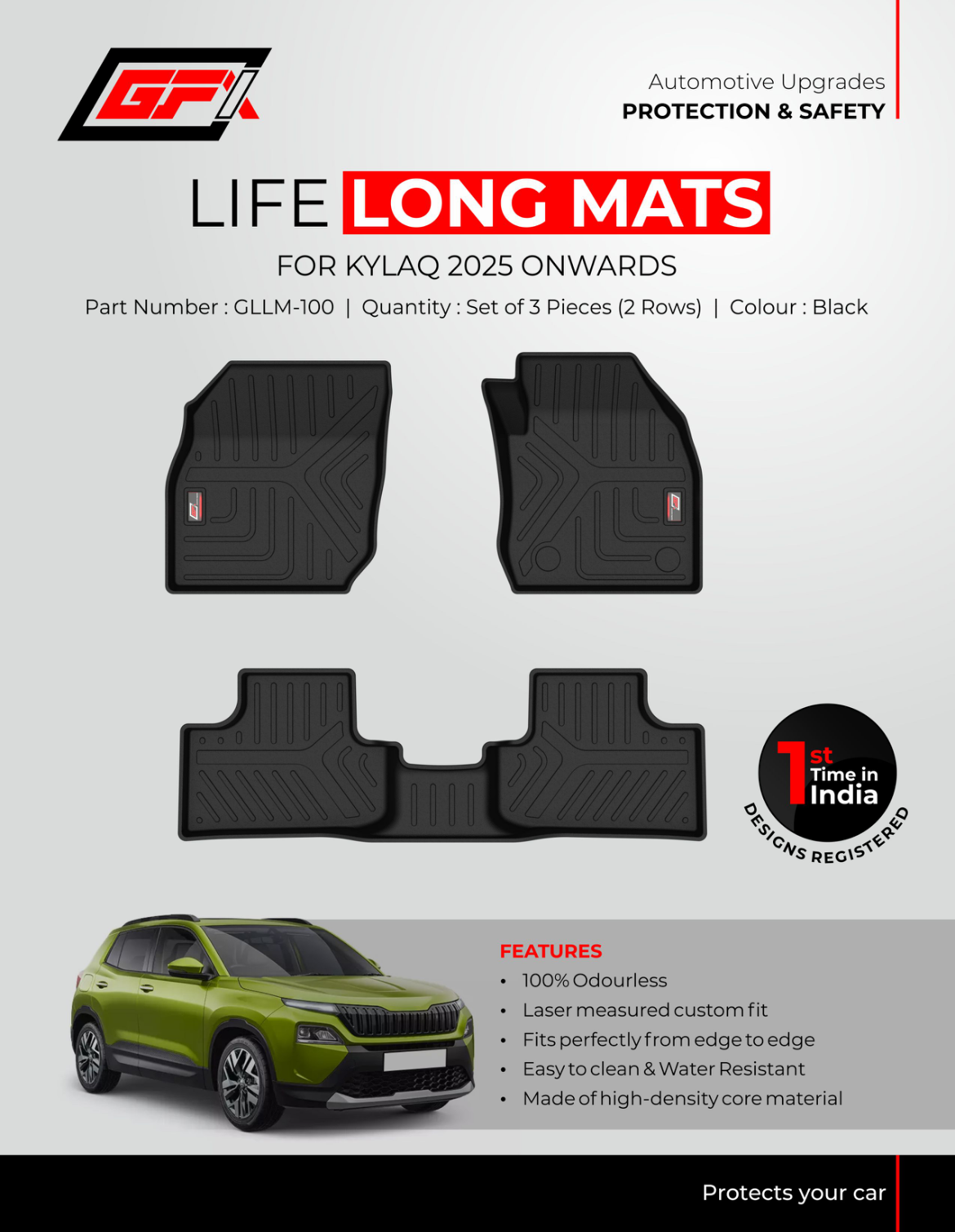 GFX Floor Mats for Skoda Kylaq - Spec Sheet