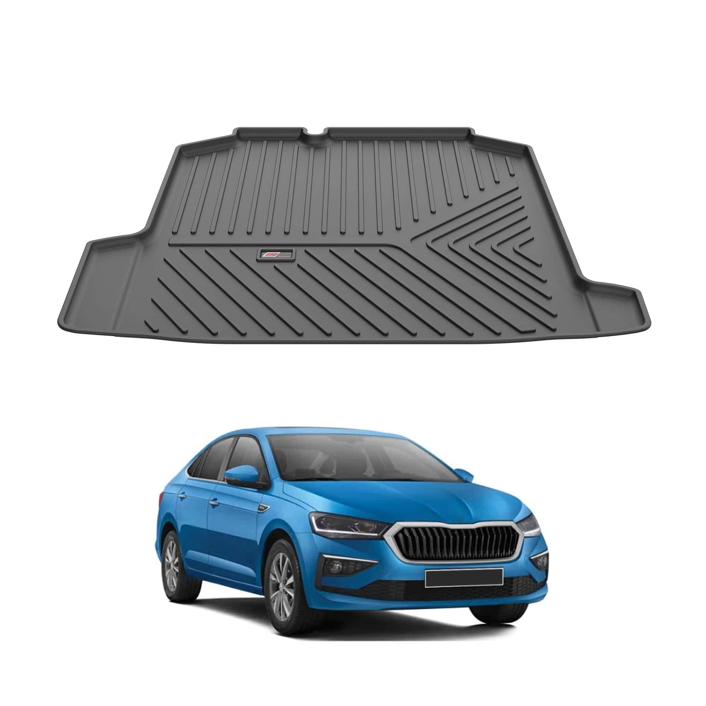 GFX Trunk Mat for Skoda Slavia - Mat Shot with Car