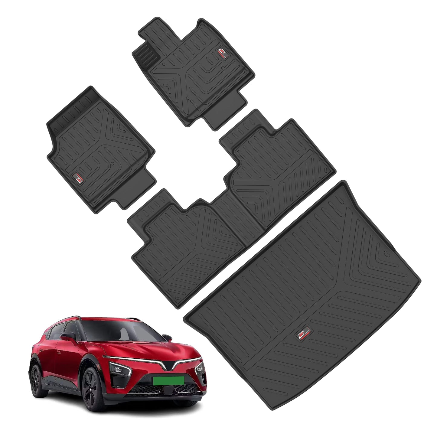 GFX Life Long Floor and Trunk Mats for VinFast VF7 - Set with Vehicle