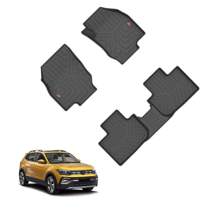 GFX Life Long Car Floor Mats for Volkswagen Taigun - Set of Three